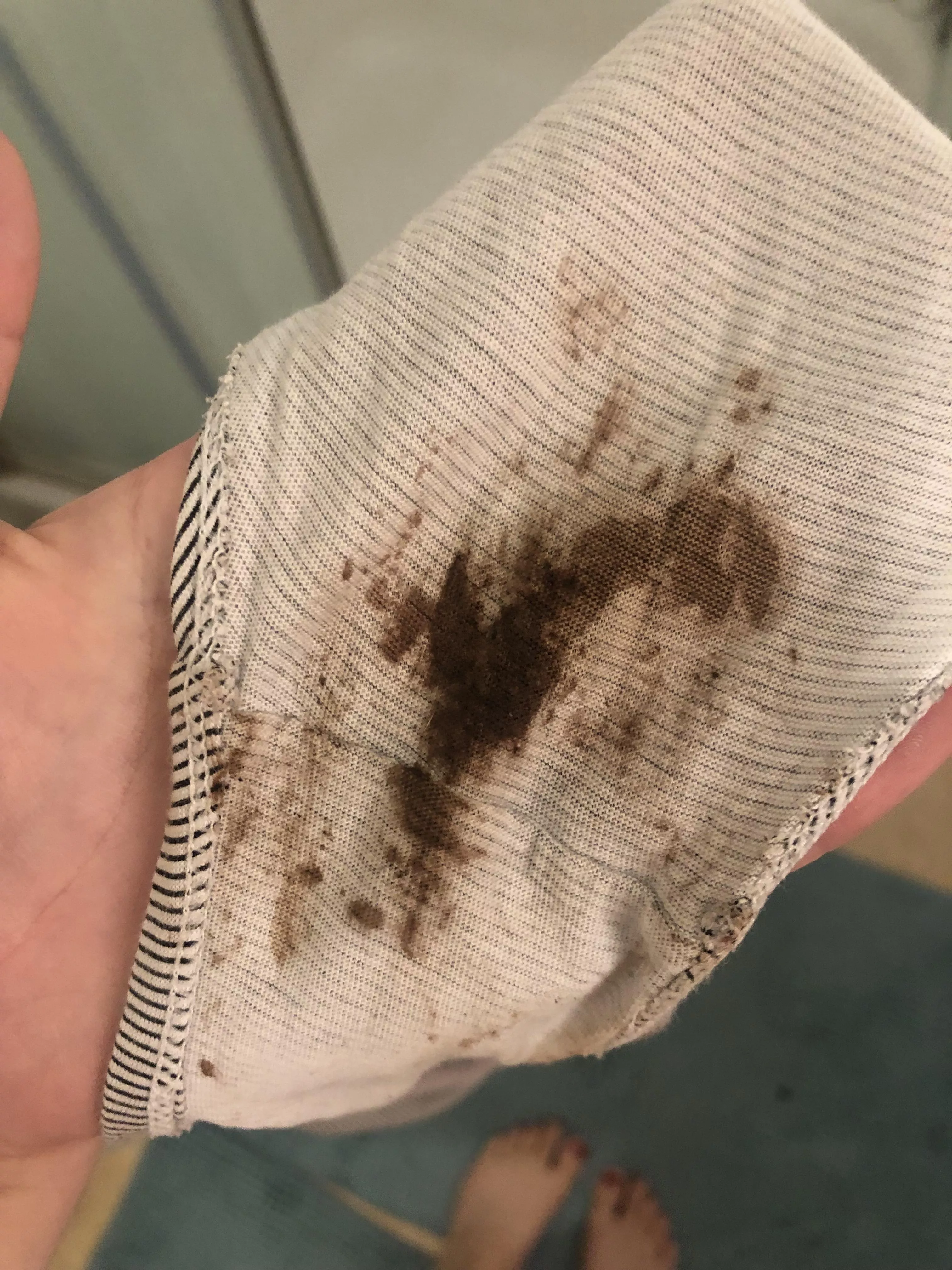 disgusting period panties. these definitely go to the bin.