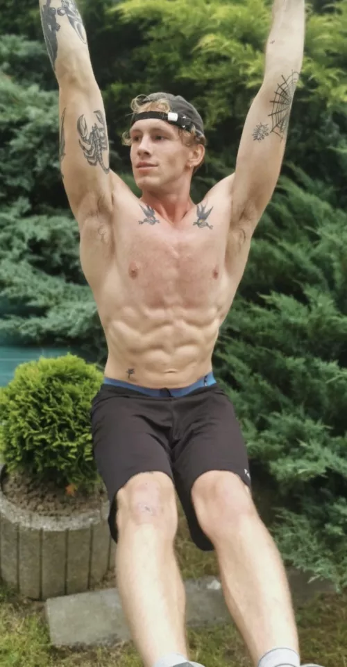 Fresh sweat..wanna get under my pits?