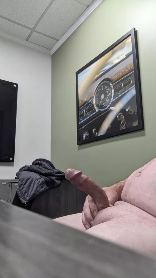 Hard at work with door open