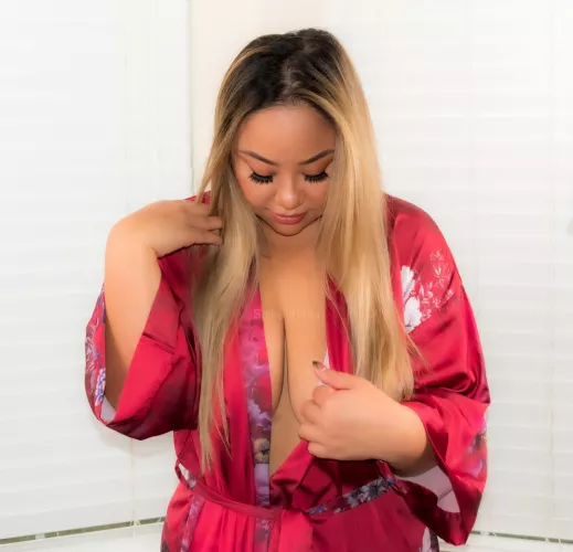 I bet your touch feels softer than this silk robe