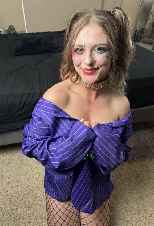 Mr. J gave Harley Quinn a HUGE facial ;)