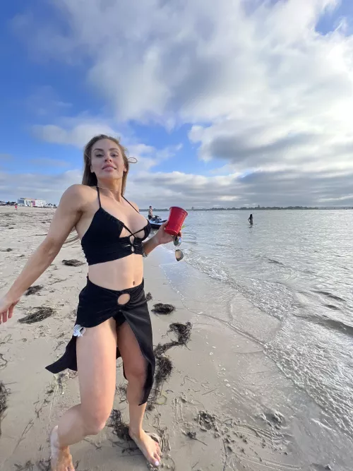 My happy place is on the beach