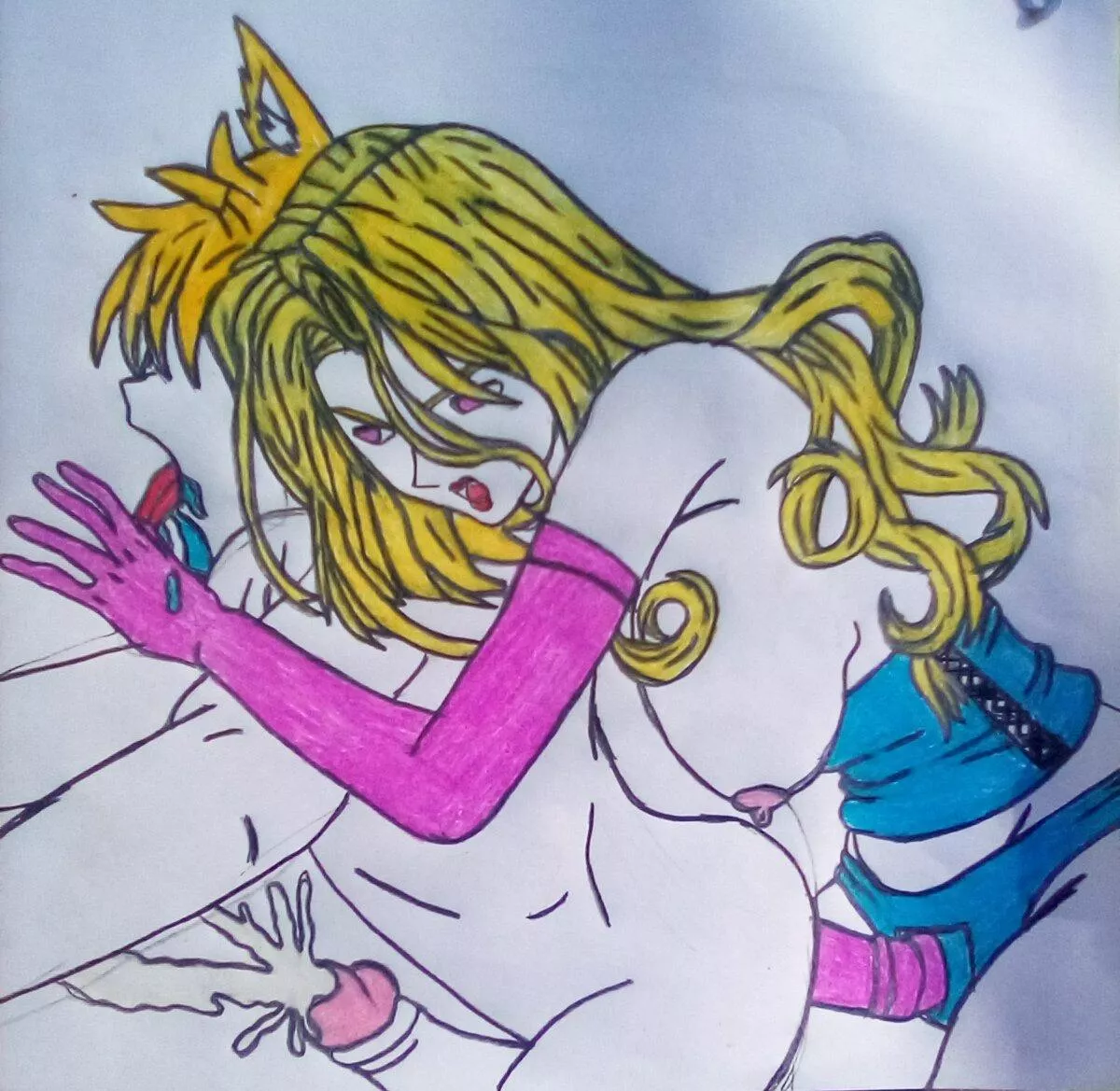 My Princess Erica having fun with her little puppy Yuki