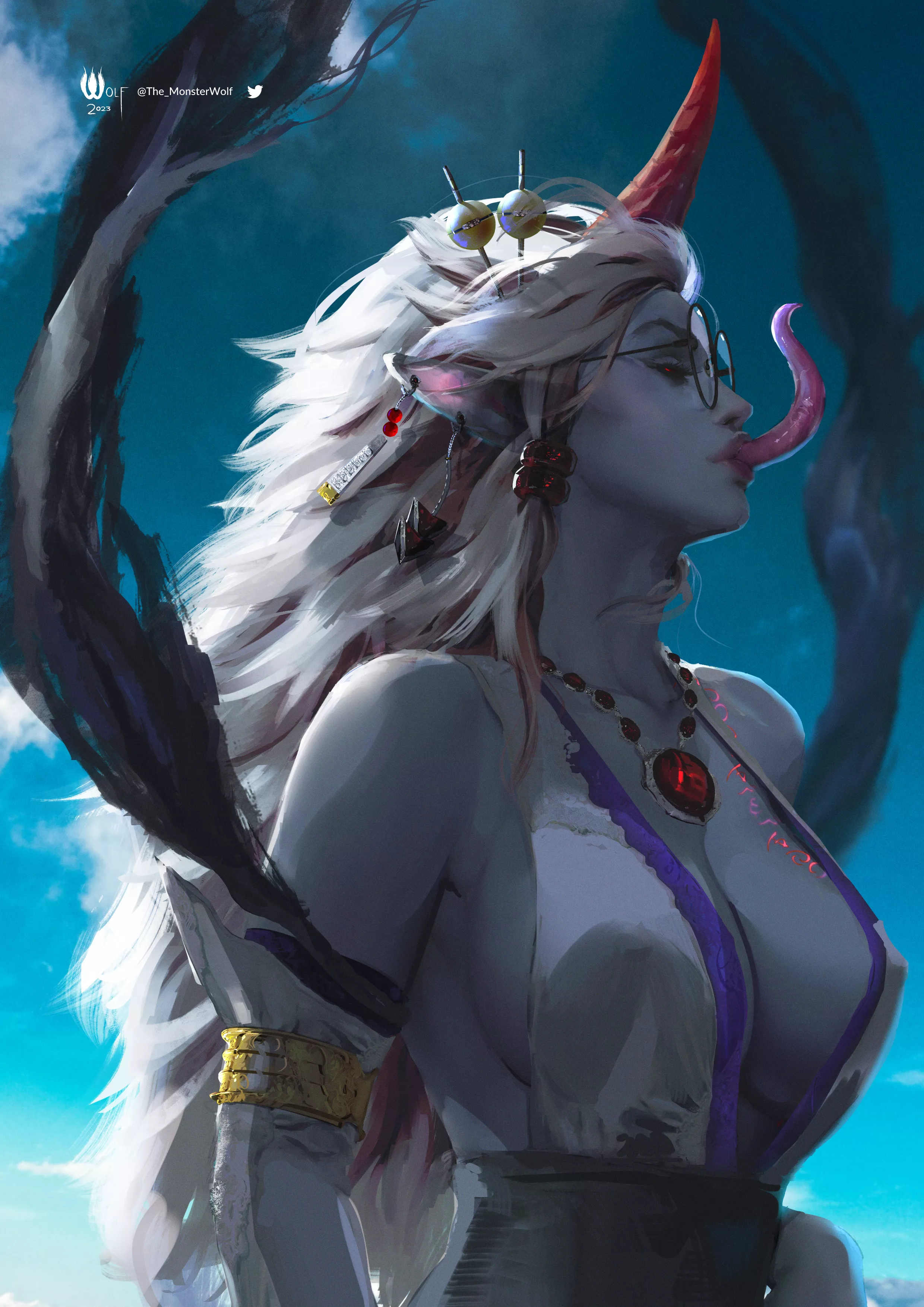 Osumihime, a demoness I was commissioned to draw last year.