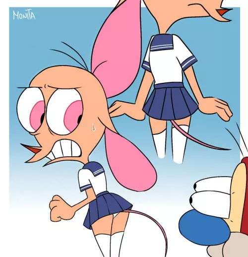 Ren wearing school uniform