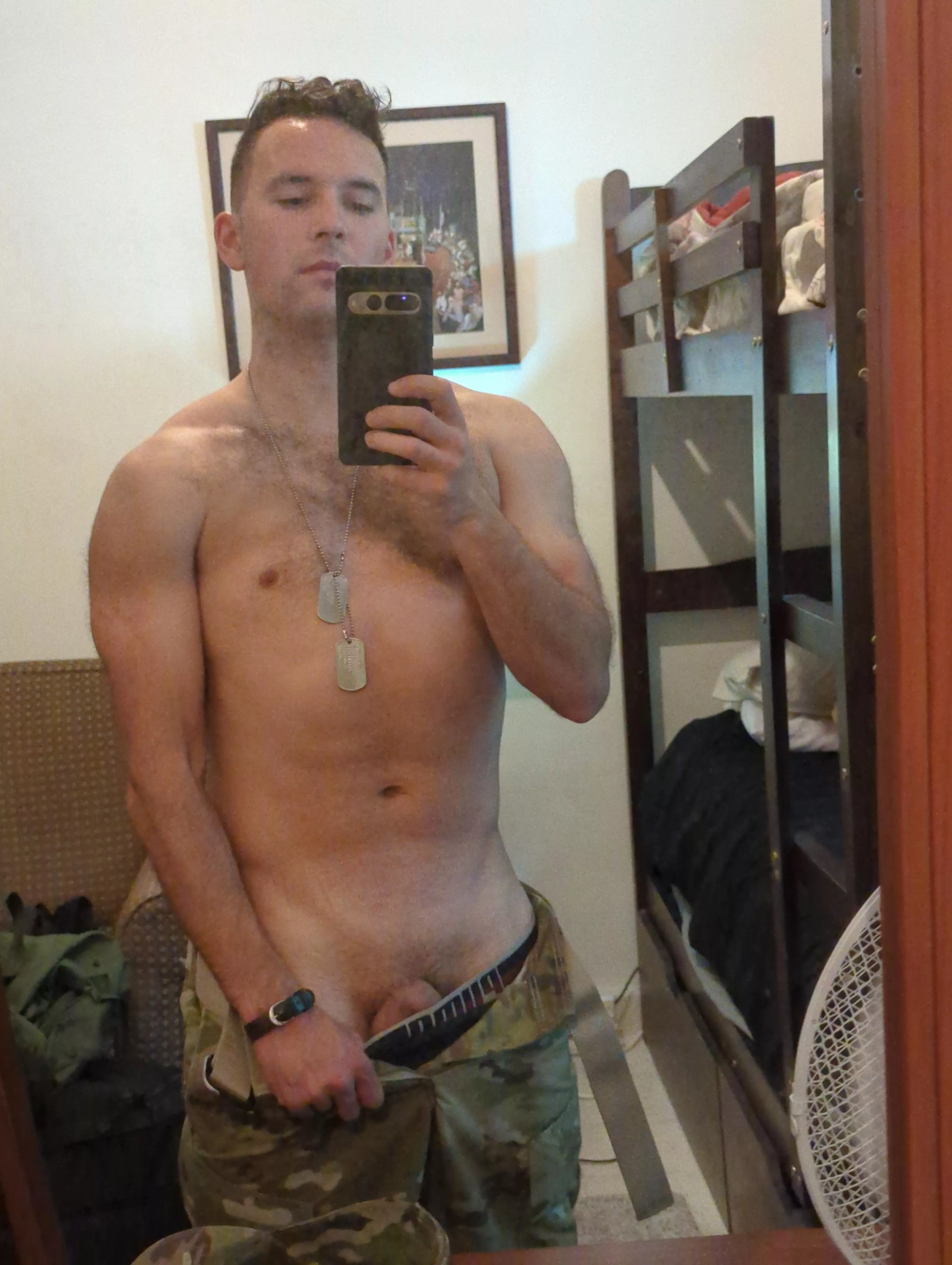 This deployment has got me so tired and so stressed and that just makes me hormier than ever