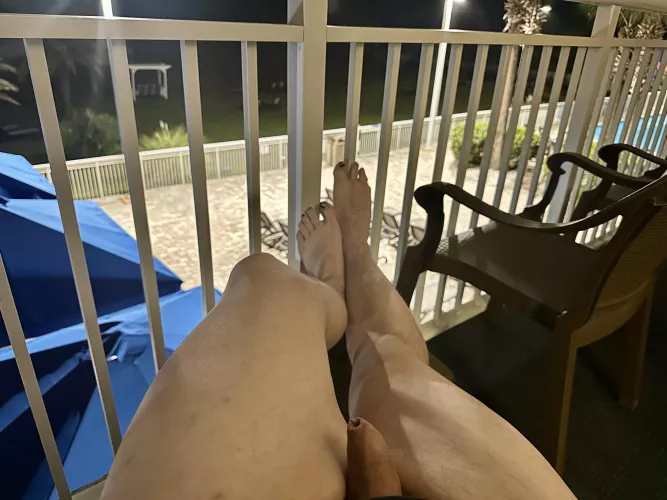 Want to rub my feet while I read on the balcony?