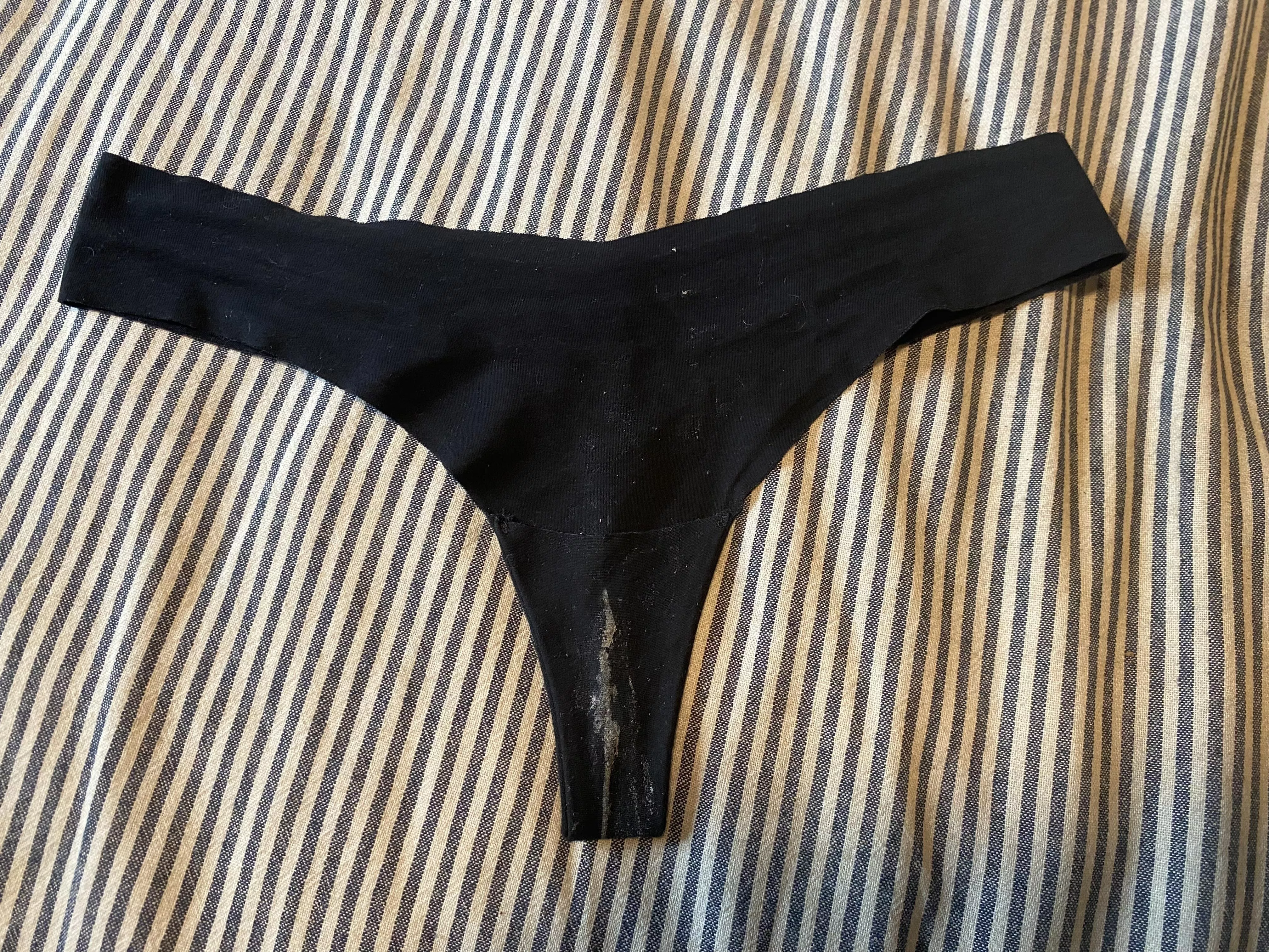 Wife’s dirty black thong