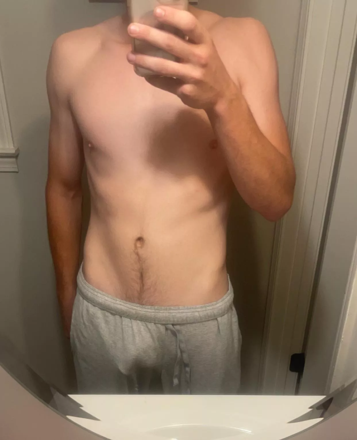 Enjoy my cock and balls outline