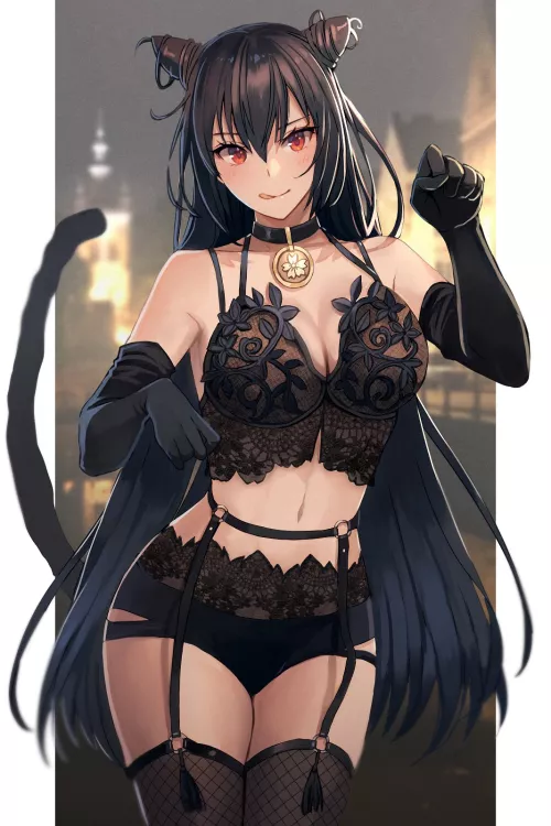 Lingerie catgirl