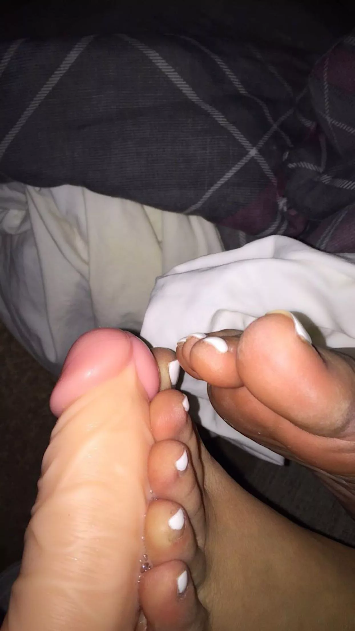 Mmm big dildo on my sexy little tootsies