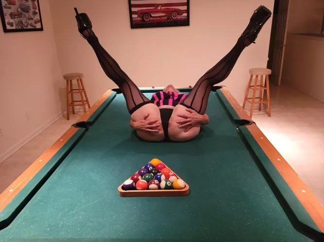 MY wife shooting pool