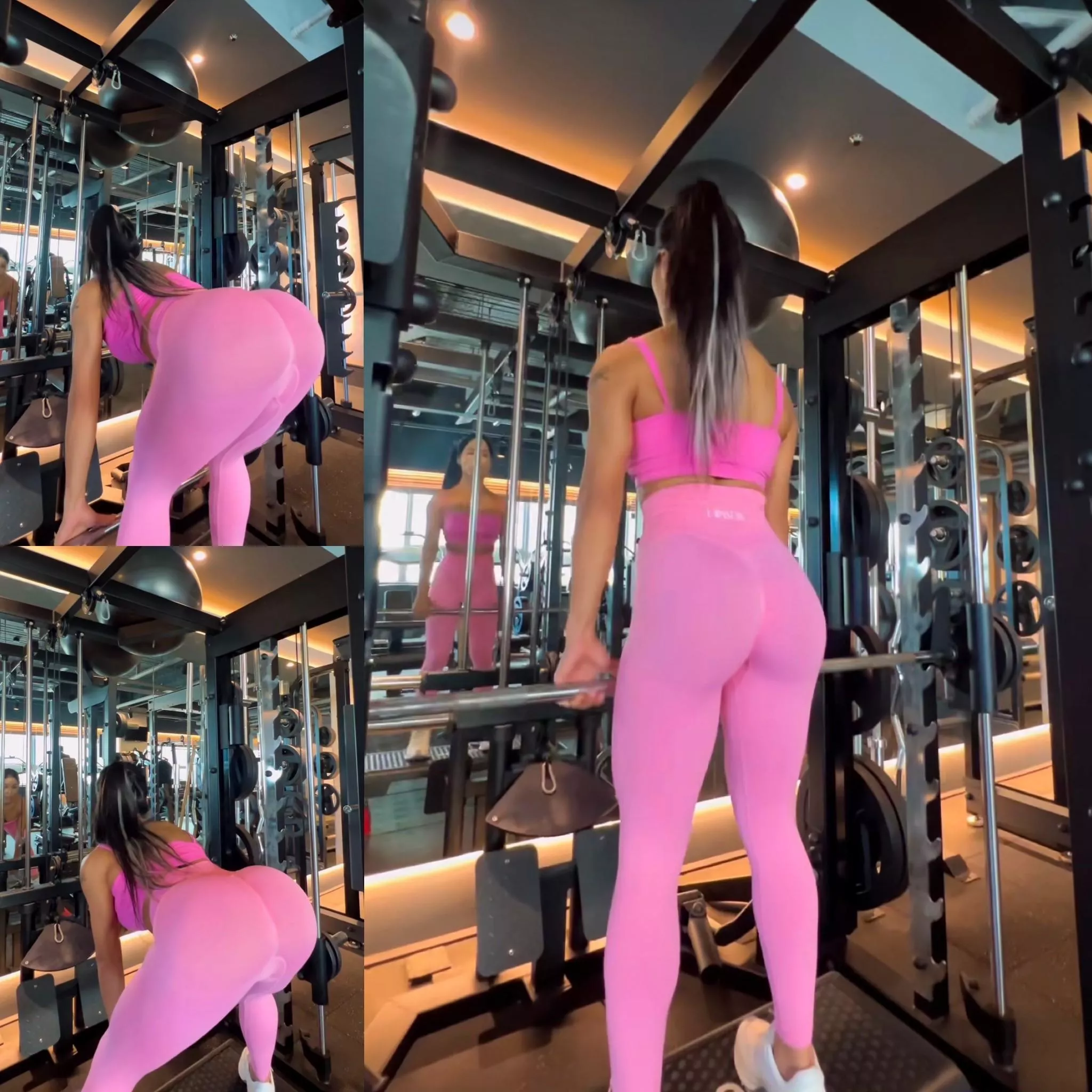 She lights up the gym