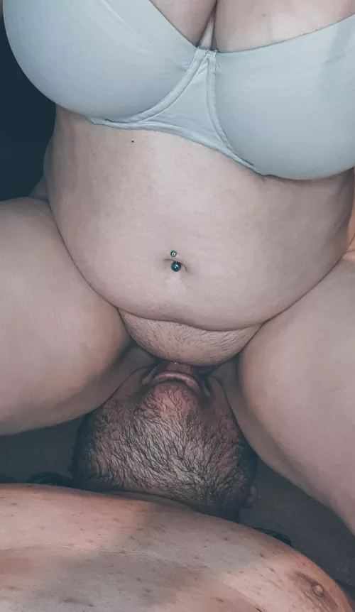 Sitting on daddy so he can eat my pussy