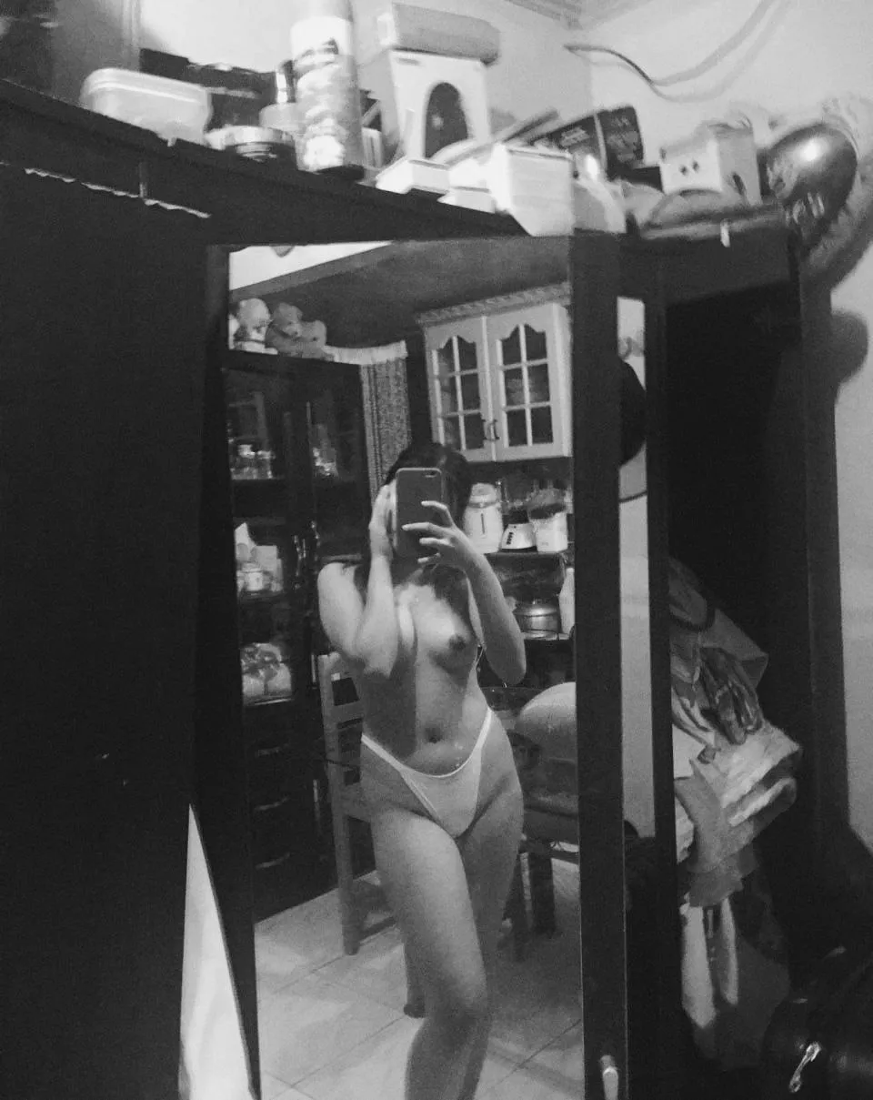 so hot so I only wear underwear (f)