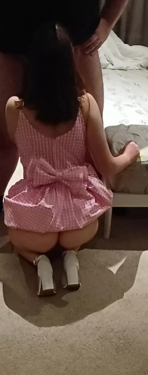 This Barbie knows how to take care of her man.