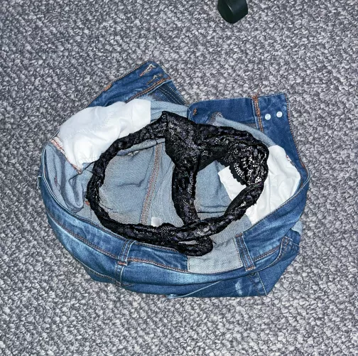 Aunt does it again she staying over for a few nights cause of job , for a 56yr old you got class with these cheeky numbers , before anyone asks I sneaked in while she was in shower to inspect them. Msg if like