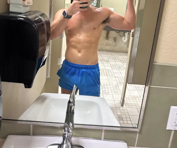 Clean the sweat with your tongue