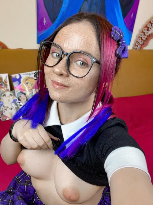 Emo nerd with glasses