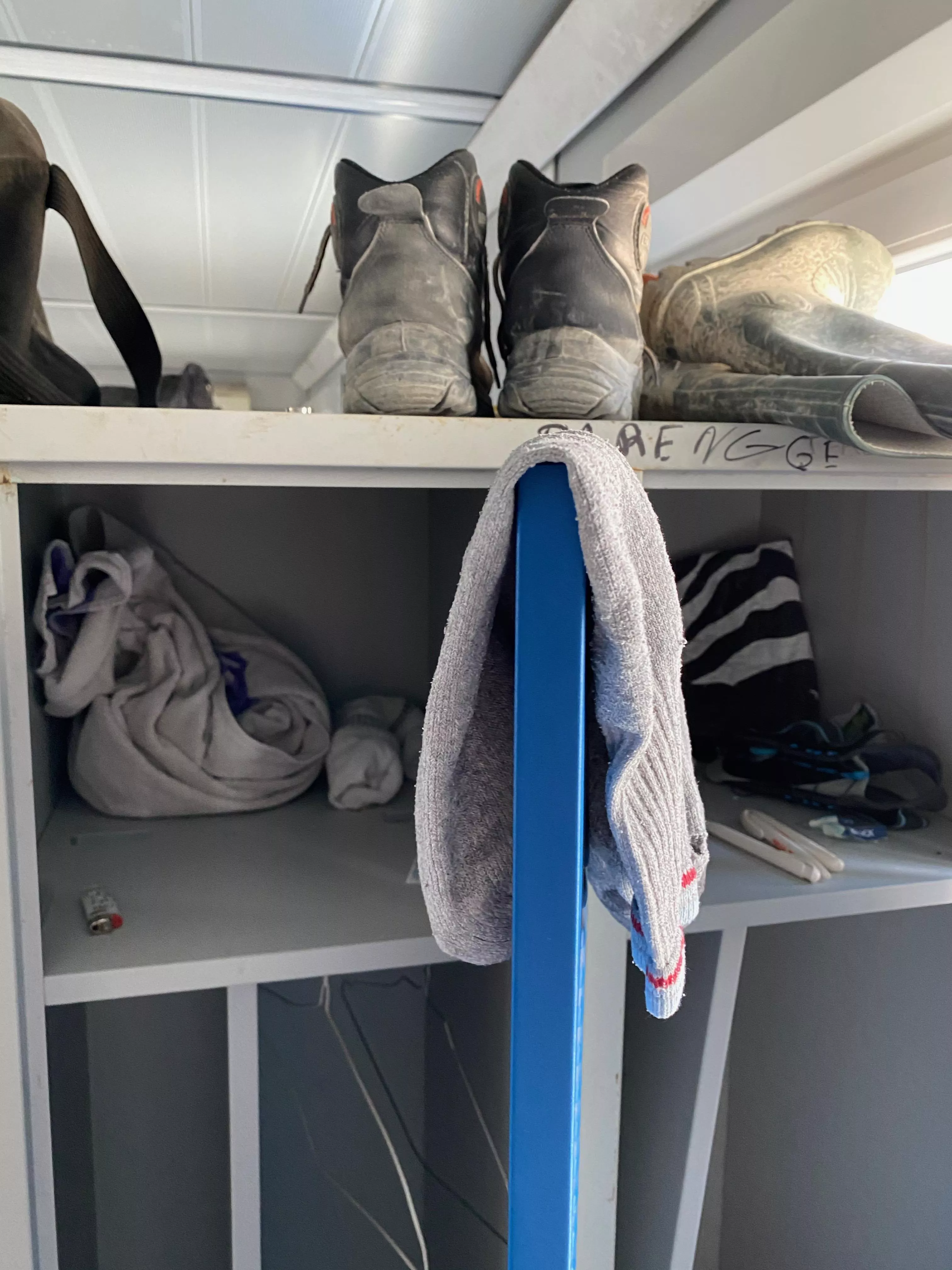 I love sniffing workers' stuff