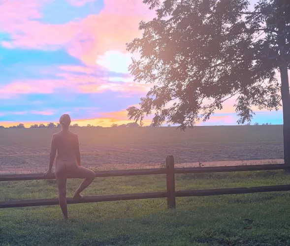 Looking at the beautiful sky.