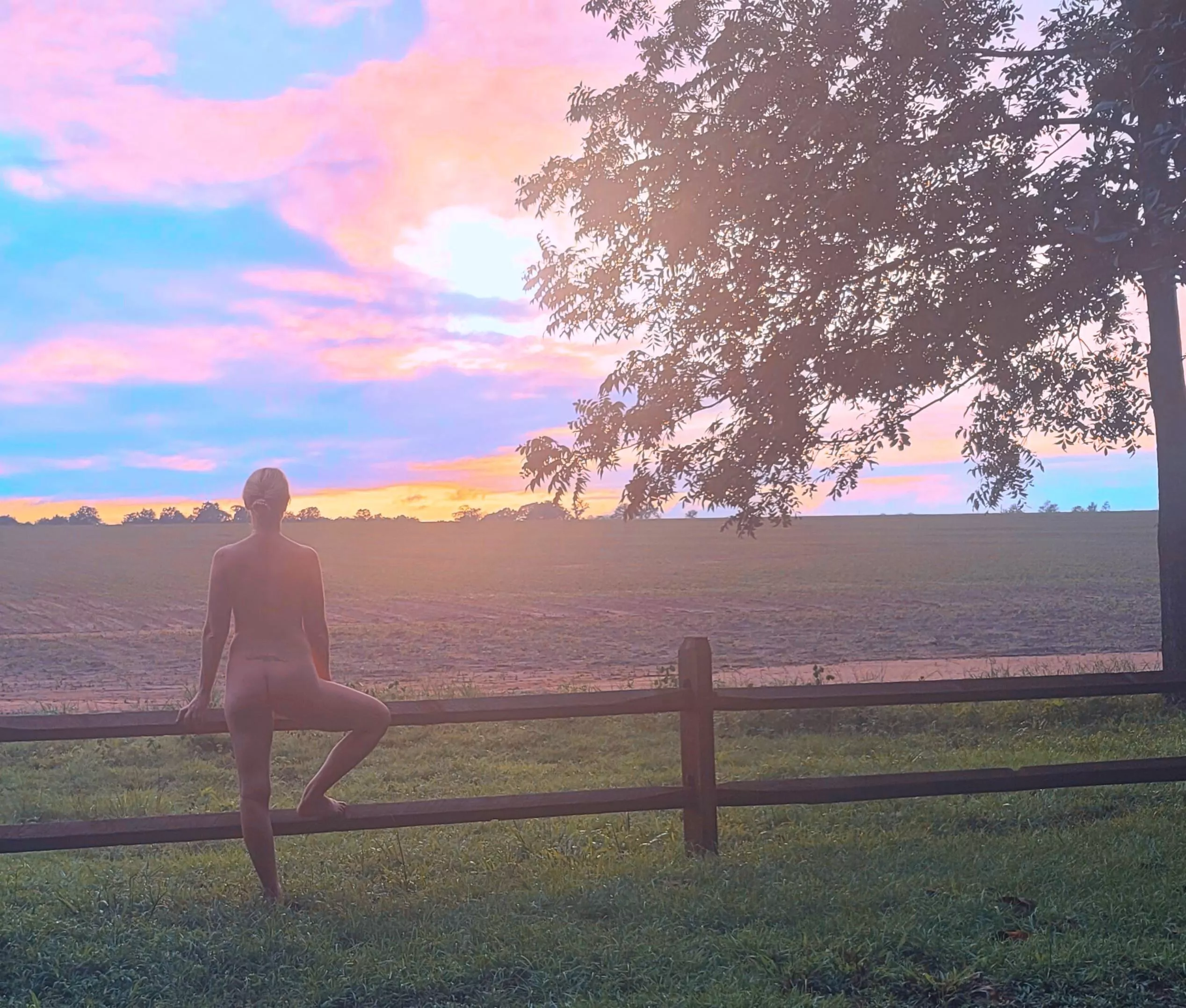 Looking at the beautiful sky.