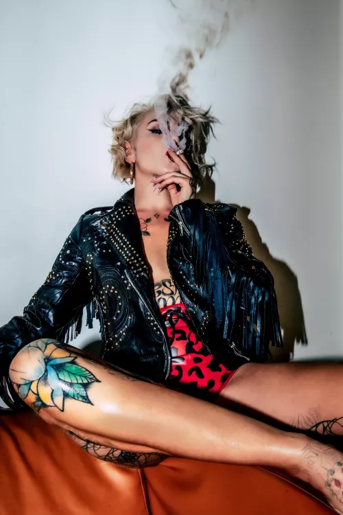 Loving how these Leopard Latex pants completed the outfit