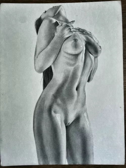 'Maria' Graphite drawing by me