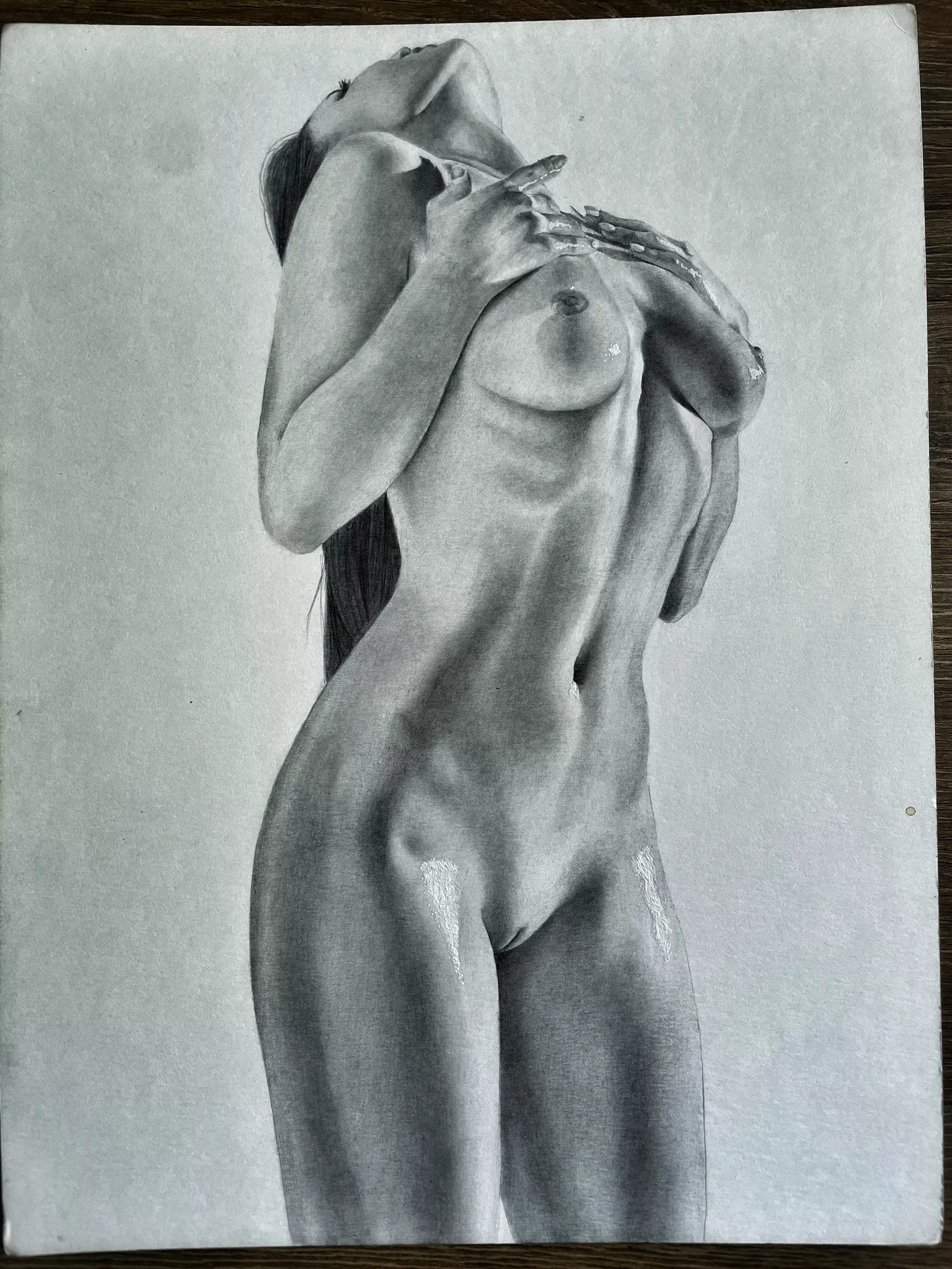 'Maria' Graphite drawing by me