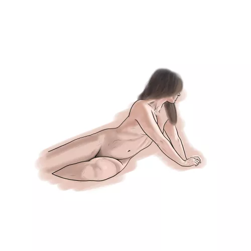 Sitting nude