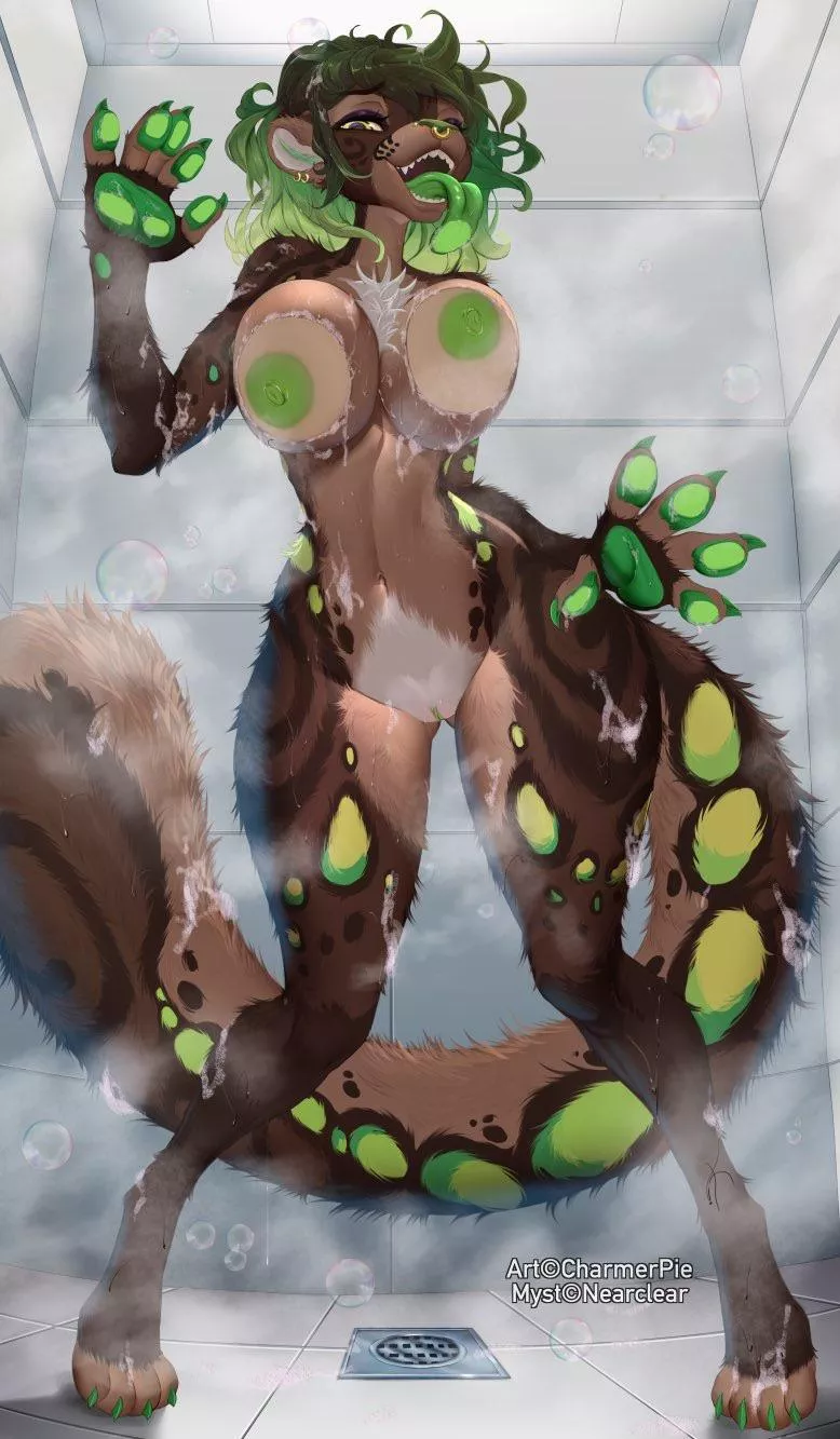 Up against the glass [F] (@charmerpie)