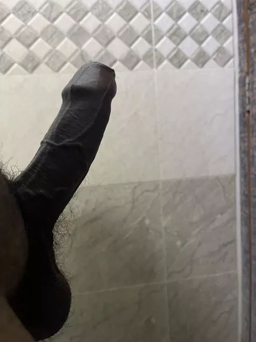 You open the bathroom door and you see this morning wood, what will you do?