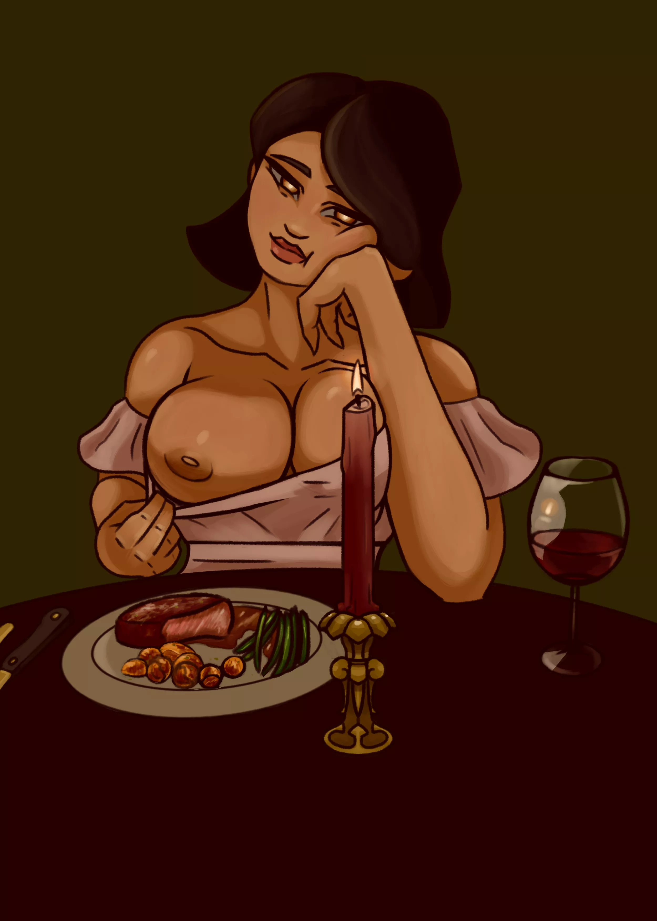 Aelina's Candle Lit Date [OC] [o-Jin-o]