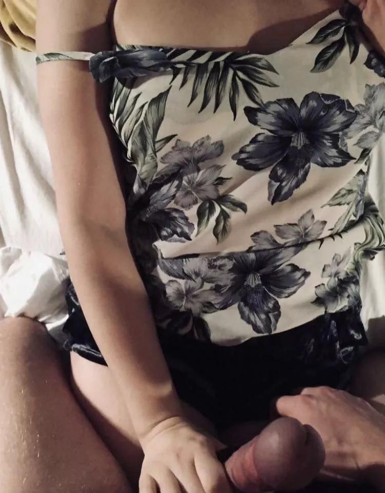 Beautiful memories from morning we both were in a good mood and both talked about fantasy of sharing her with guy over 40…