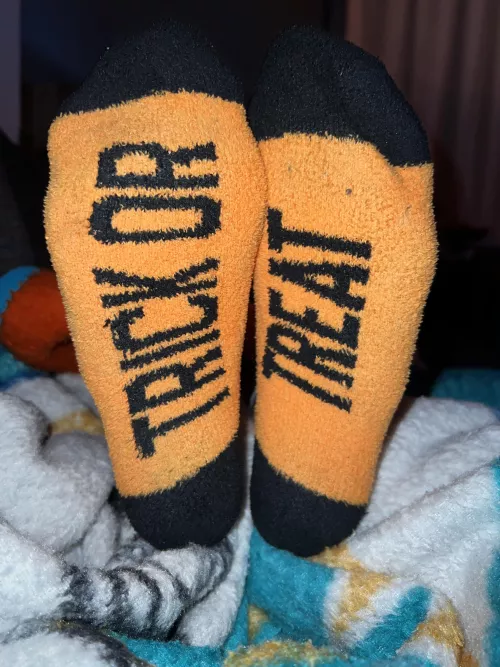 Dirty fuzzy Halloween socks