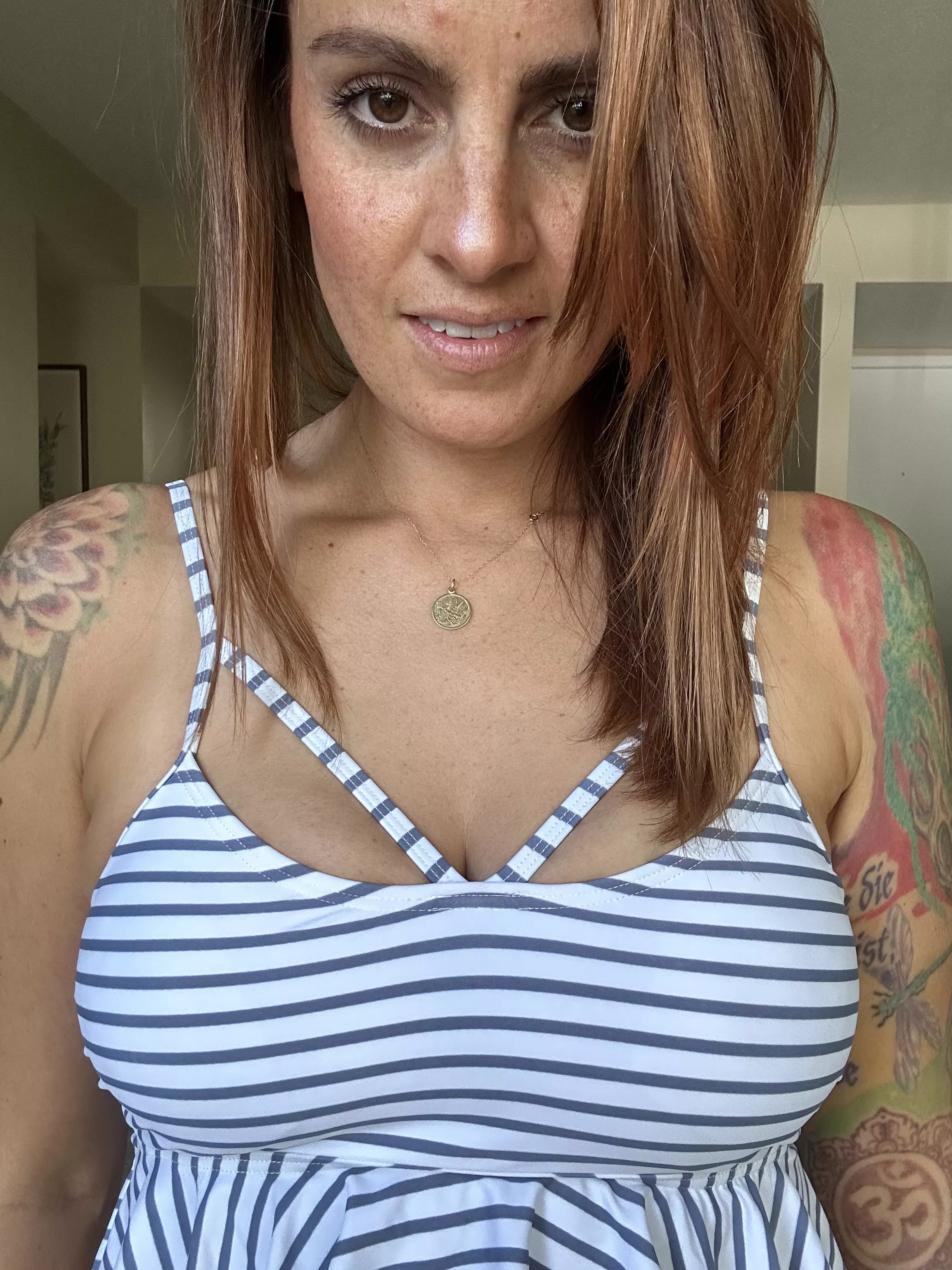 Do u wanna see the freckles under this shirt?