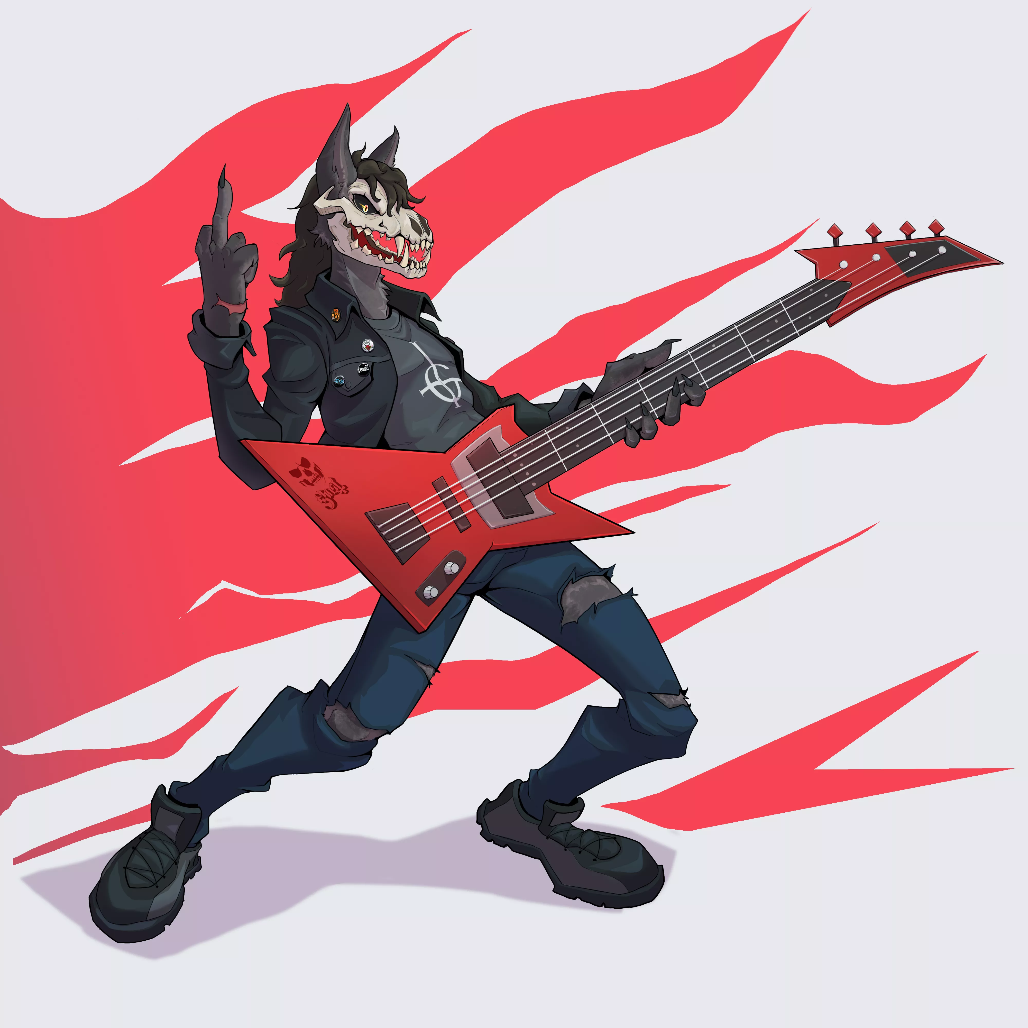 🤘🎸🔥 Give a name to this burst of musical energy! 🤘🎸🔥 (art by me)