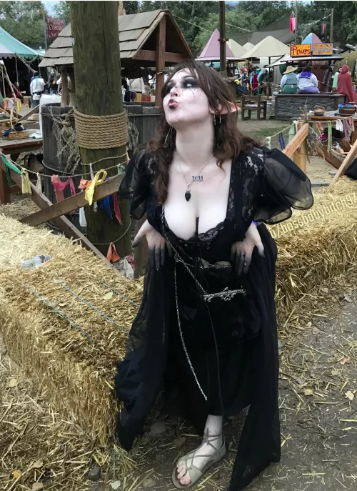 Goth ren faire boobies