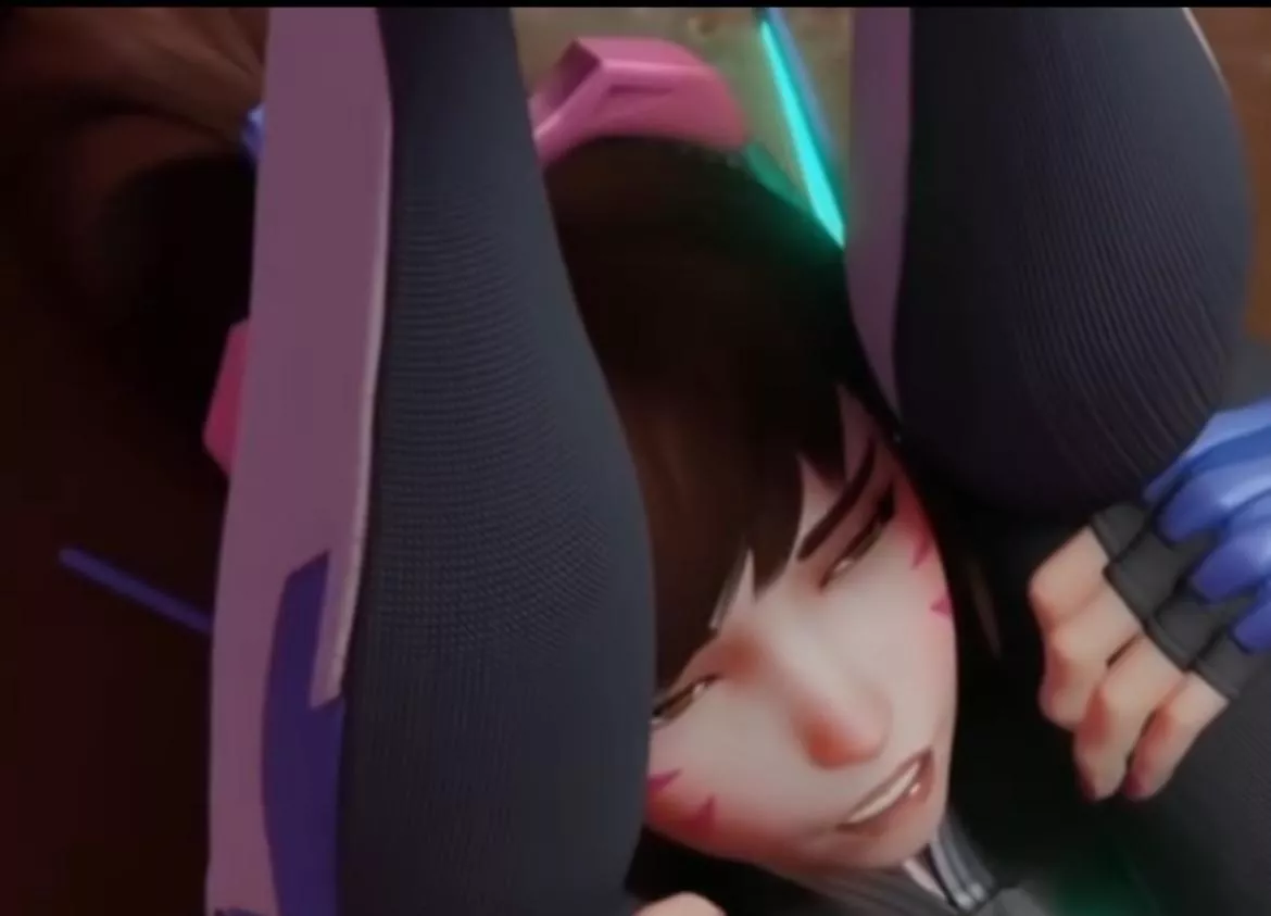 LF color source: Overwatch D.va, 3D, Mating Press, Tightsuit, legs over face