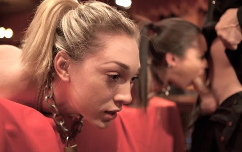 Mentally preparing as her friend goes to work