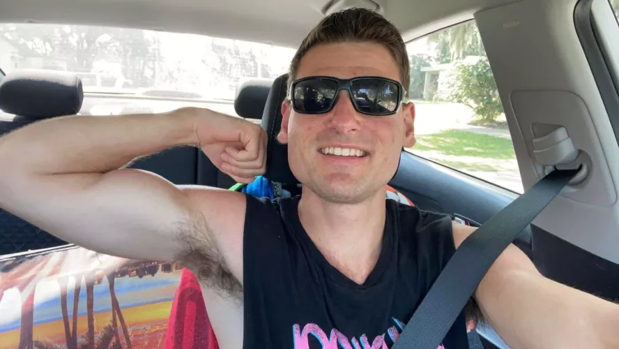 When he goes to the beach