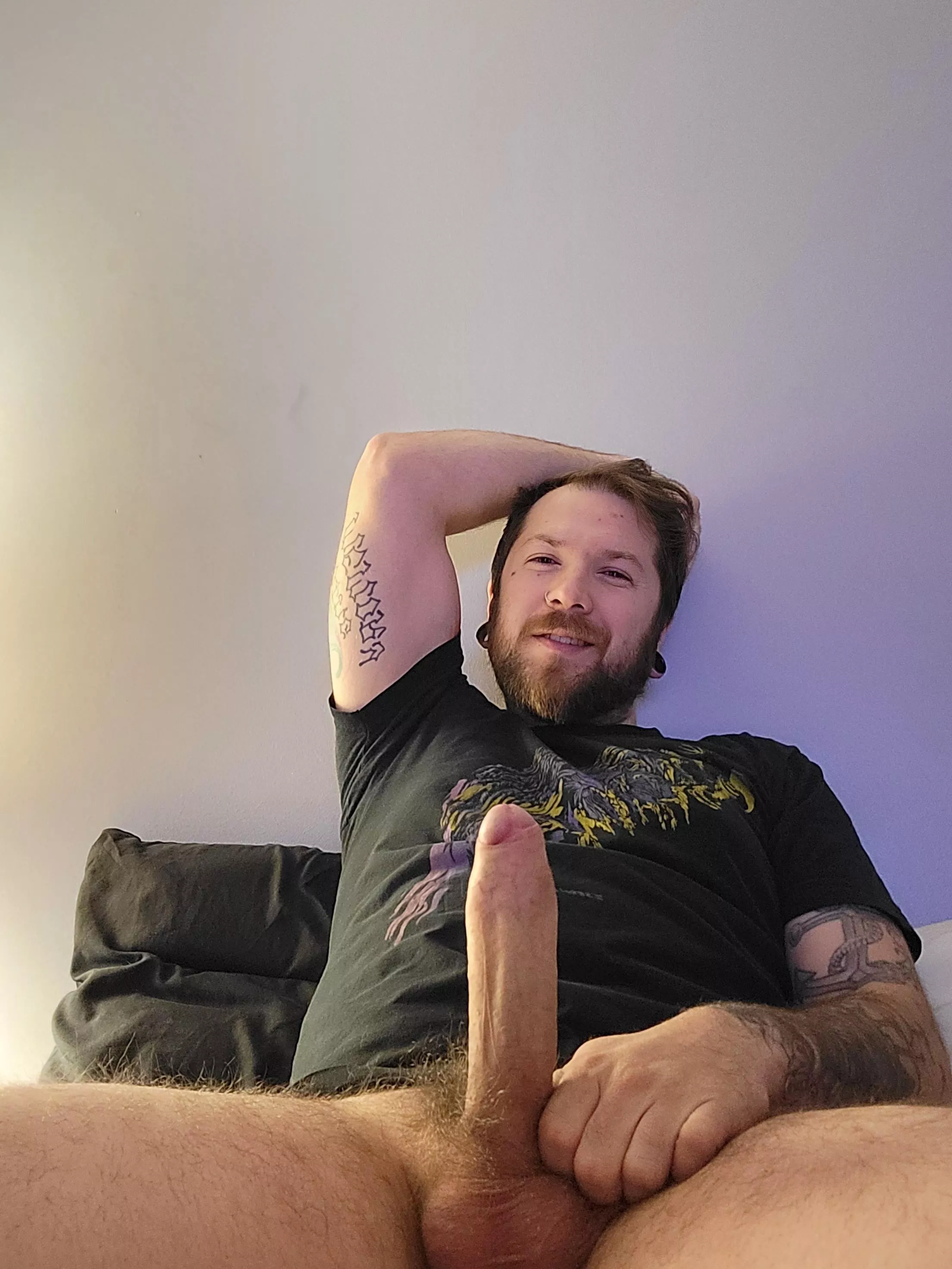 Would you rather look at my tattoos or my cock?