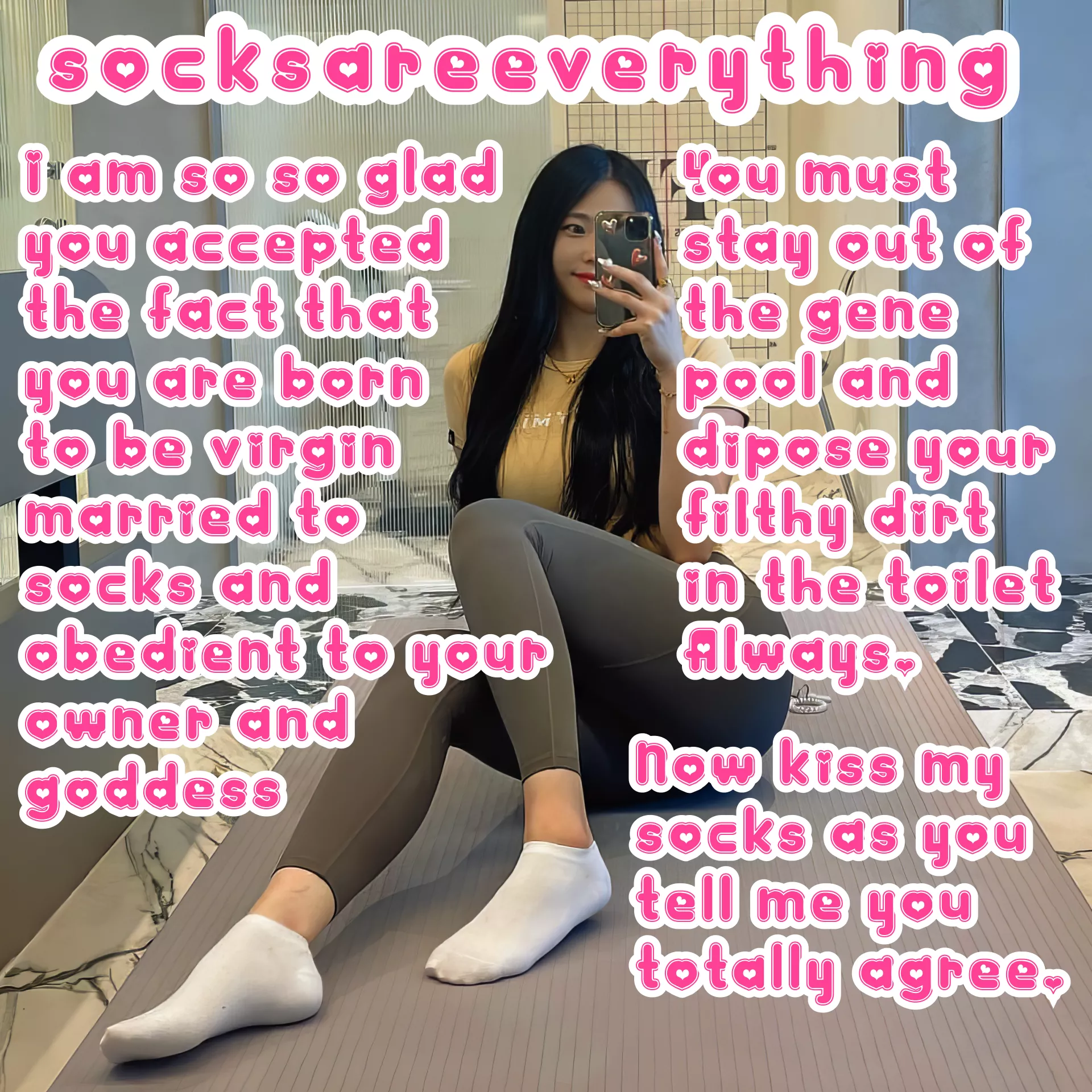 You are born to be socks married obedient to owner and goddess toilet cumming sissy