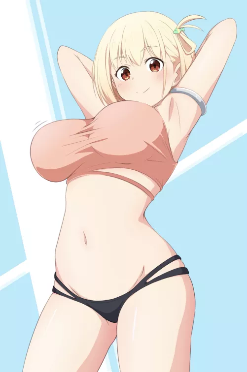 Chisato Showing Off Her Body (Lycoris Recoil)