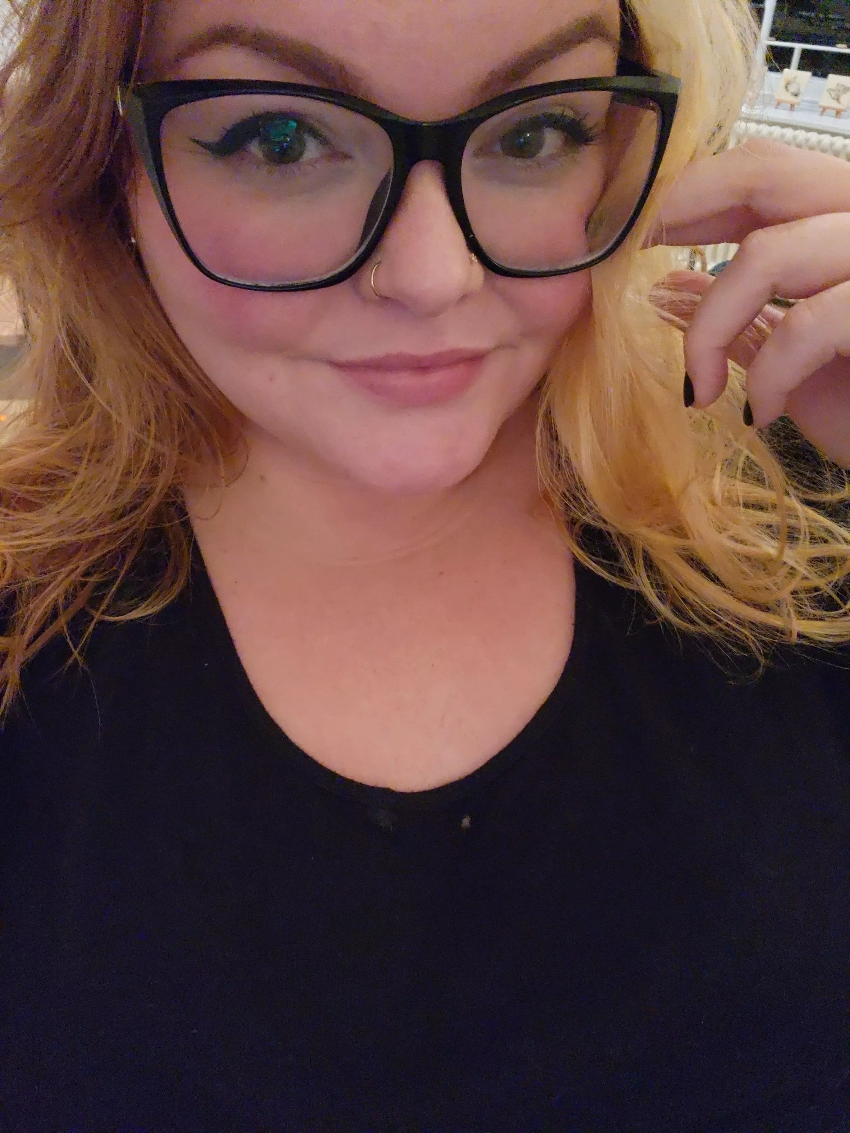 My pink cheeks are a dead give away for the thoughts in my head ☺️