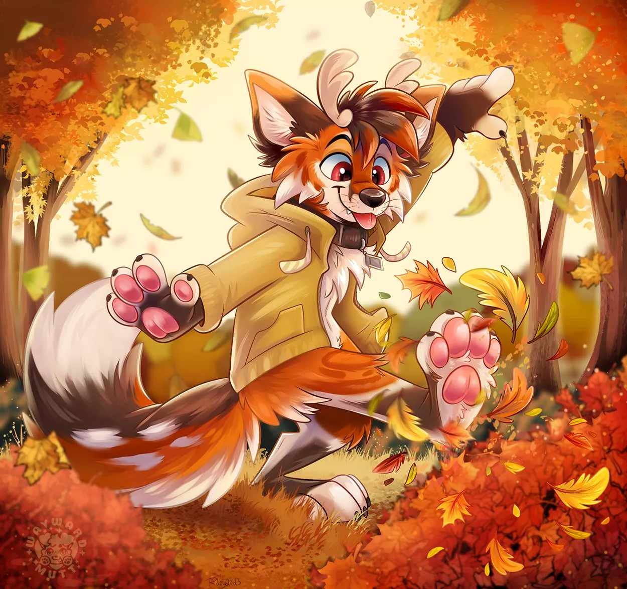 Playing in the Leaves [waywardmutt]