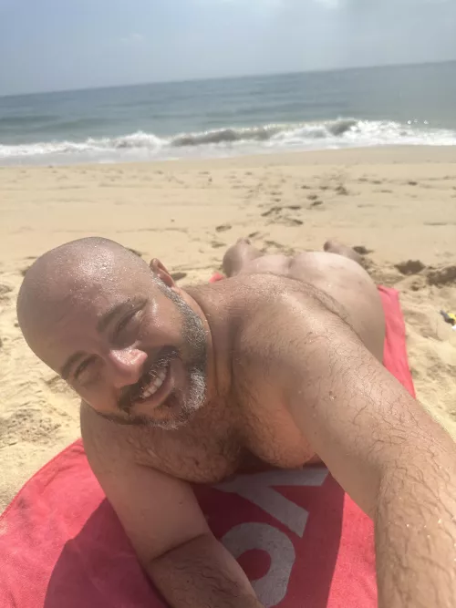 Thanks for all the love guys. Here’s a photo of me at a nude beach in Portugal after doing Sitges Bear Week.