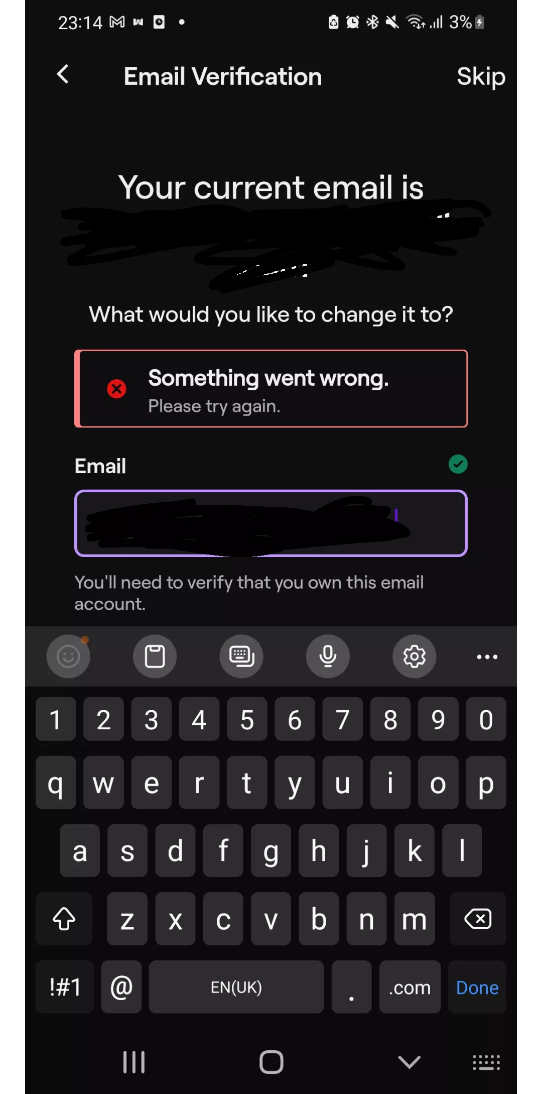 Twitch won't let me sign up with the email I want