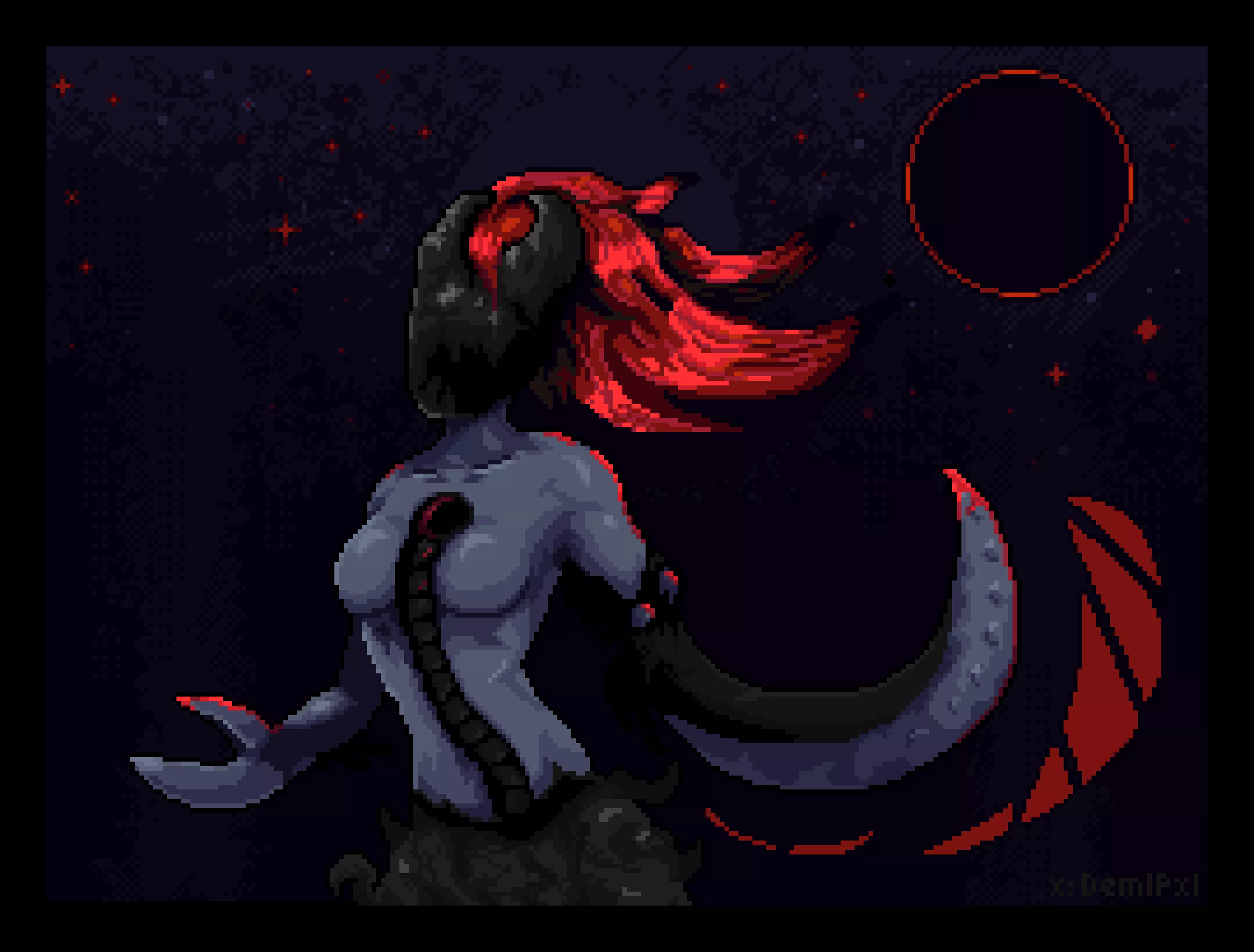 WIP of my OC (by DemiPxl)