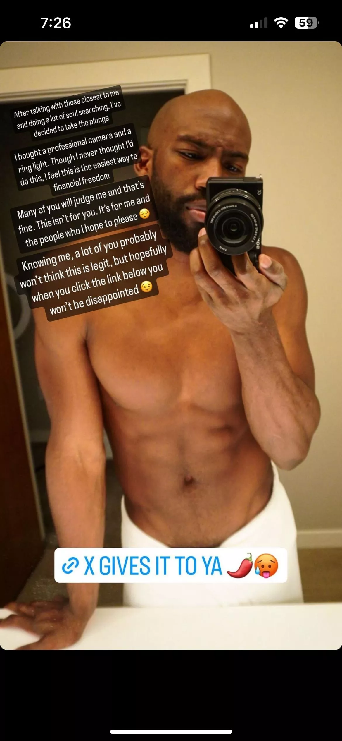 X with a FAKE OF link